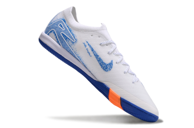 Nike Air Zoom Mercurial Vapor 16 Elite IC Low-Tops Football Shoes - White/Blue/Orange