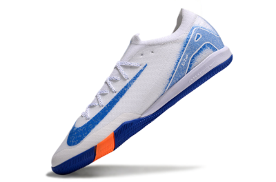 Nike Air Zoom Mercurial Vapor 16 Elite IC Low-Tops Football Shoes - White/Blue/Orange