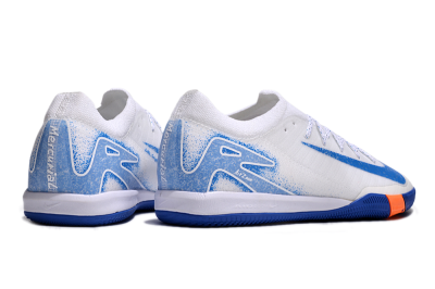 Nike Air Zoom Mercurial Vapor 16 Elite IC Low-Tops Football Shoes - White/Blue/Orange
