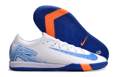 Nike Air Zoom Mercurial Vapor 16 Elite IC Low-Tops Football Shoes - White/Blue/Orange