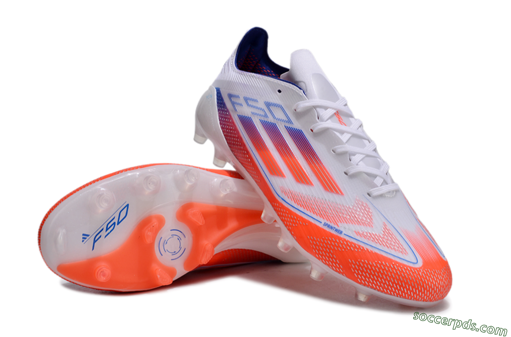 Adidas F50 Elite AG Low-Tops Football Boots - Red/White/Blue 4