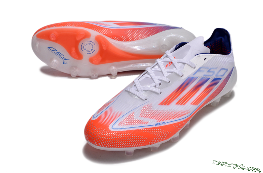 Adidas F50 Elite AG Low-Tops Football Boots - Red/White/Blue 3