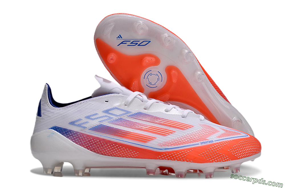 Adidas F50 Elite AG Low-Tops Football Boots - Red/White/Blue 1