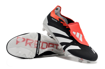 Adidas Predator Elite Foldover Tongue FG Low-Tops Football Boots - Black/White/Red
