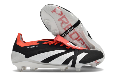 Adidas Predator Elite Foldover Tongue FG Low-Tops Football Boots - Black/White/Red