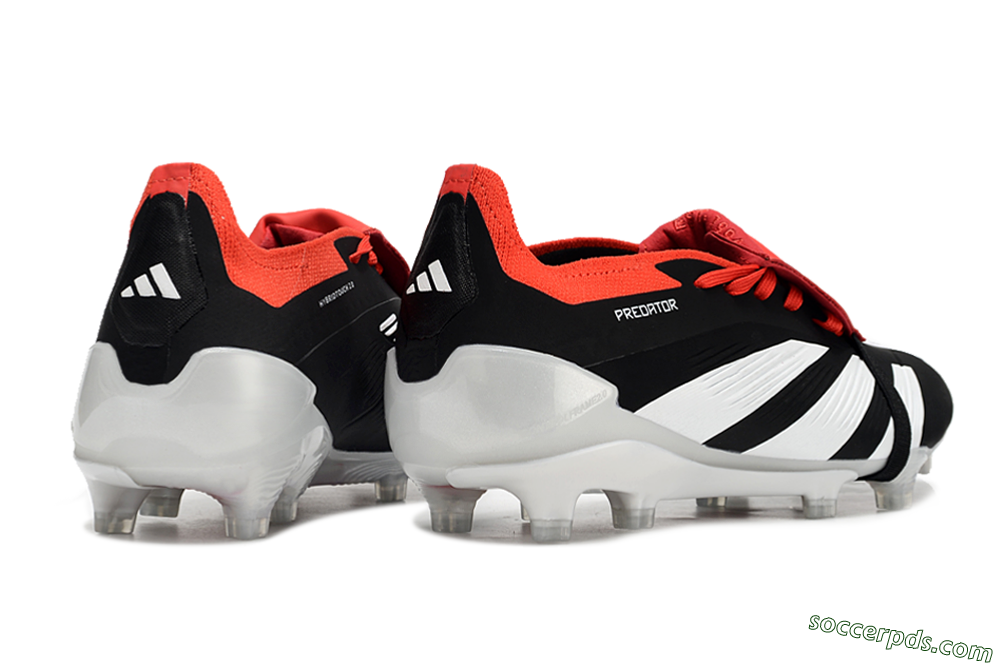 Adidas Predator Elite Foldover Tongue FG Low-Tops Football Boots - Black/White/Red 6
