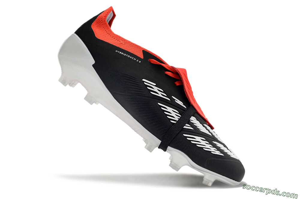 Adidas Predator Elite Foldover Tongue FG Low-Tops Football Boots - Black/White/Red 4