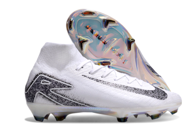 Nike Air Zoom Mercurial Superfly 10 Elite FG High-Tops Football Boots - White/Black/Grey