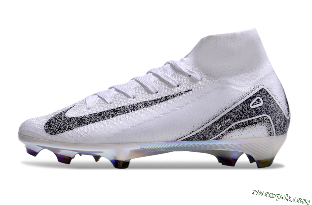 Nike Air Zoom Mercurial Superfly 10 Elite FG High-Tops Football Boots - White/Black/Grey 2