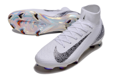 Nike Air Zoom Mercurial Superfly 10 Elite FG High-Tops Football Boots - White/Black/Grey