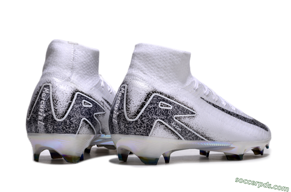 Nike Air Zoom Mercurial Superfly 10 Elite FG High-Tops Football Boots - White/Black/Grey 6