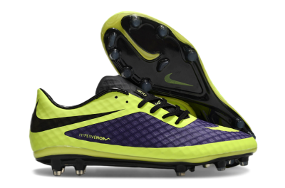 Nike Hypervenom Phantom FG Low-Tops Football Boots - Purple/Yellow/Black