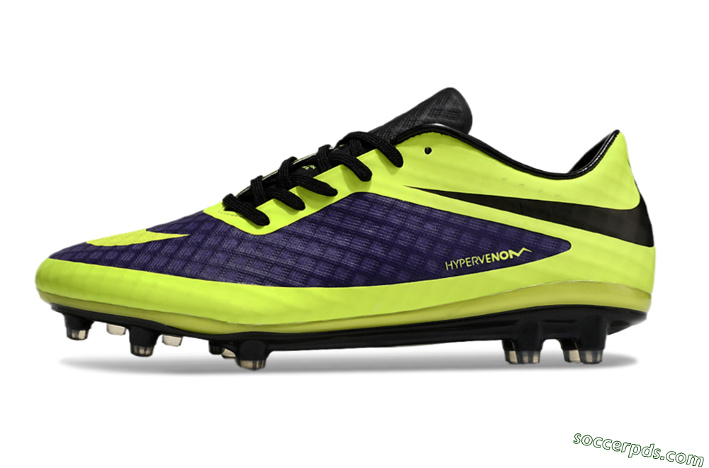 Nike Hypervenom Phantom FG Low-Tops Football Boots - Purple/Yellow/Black 2