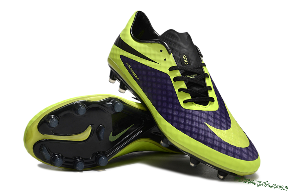 Nike Hypervenom Phantom FG Low-Tops Football Boots - Purple/Yellow/Black 3