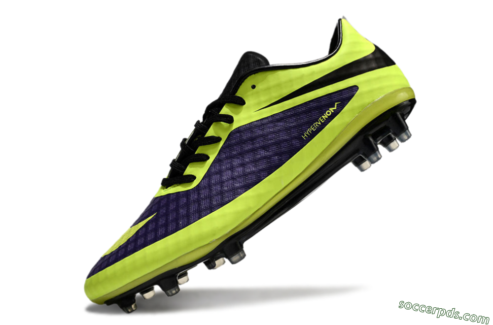 Nike Hypervenom Phantom FG Low-Tops Football Boots - Purple/Yellow/Black 5