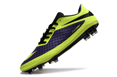 Nike Hypervenom Phantom FG Low-Tops Football Boots - Purple/Yellow/Black