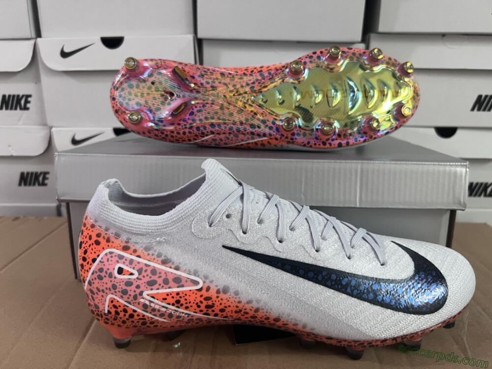 Nike Air Zoom Mercurial Vapor 16 Elite AG Low-Tops Football Boots - Grey/Black/Brown