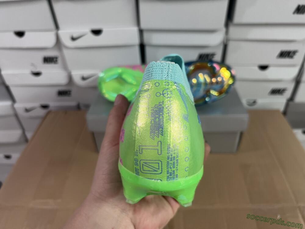 Nike Air Zoom Mercurial Vapor 16 Elite FG Low-Tops Football Boots - Jade/Pink/Yellow