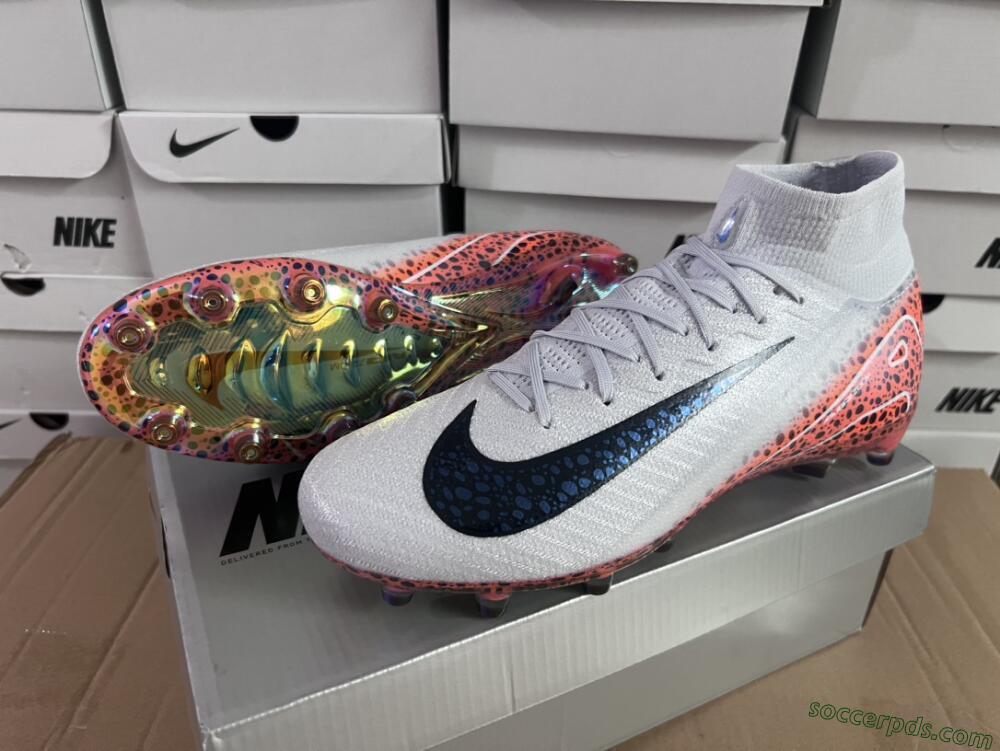 Nike Air Zoom Mercurial Superfly 10 Elite AG High-Tops Football Boots - Grey/White/Leopard