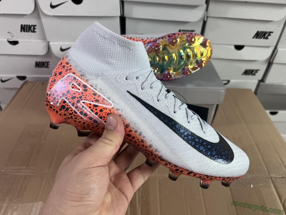 Nike Air Zoom Mercurial Superfly 10 Elite AG High-Tops Football Boots - Grey/White/Leopard