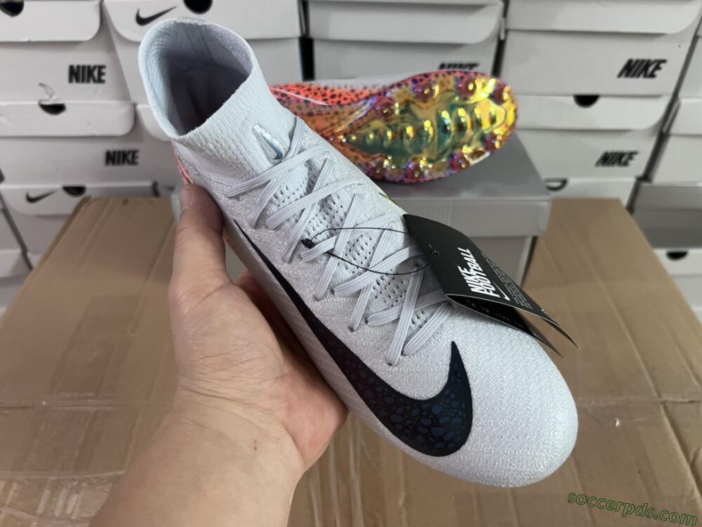 Nike Air Zoom Mercurial Superfly 10 Elite AG High-Tops Football Boots - Grey/White/Leopard