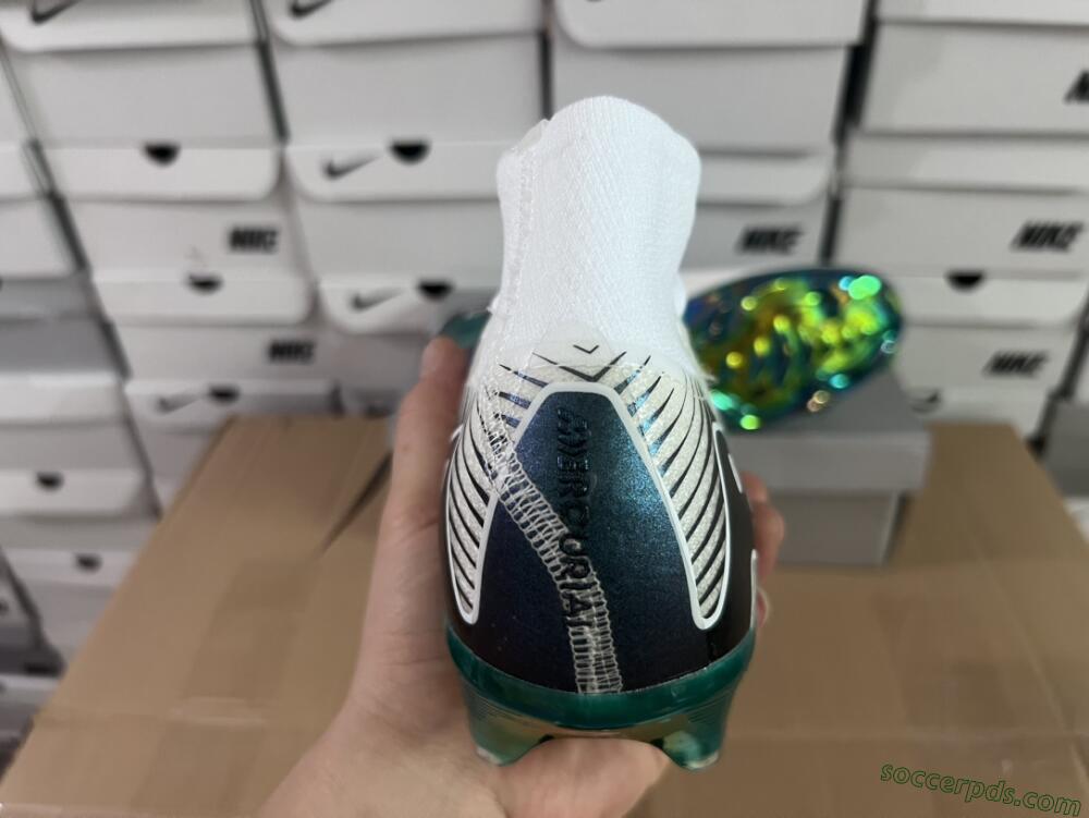 Nike Air Zoom Mercurial Superfly 10 Elite FG High-Tops Football Boots - White/Blue/Gold