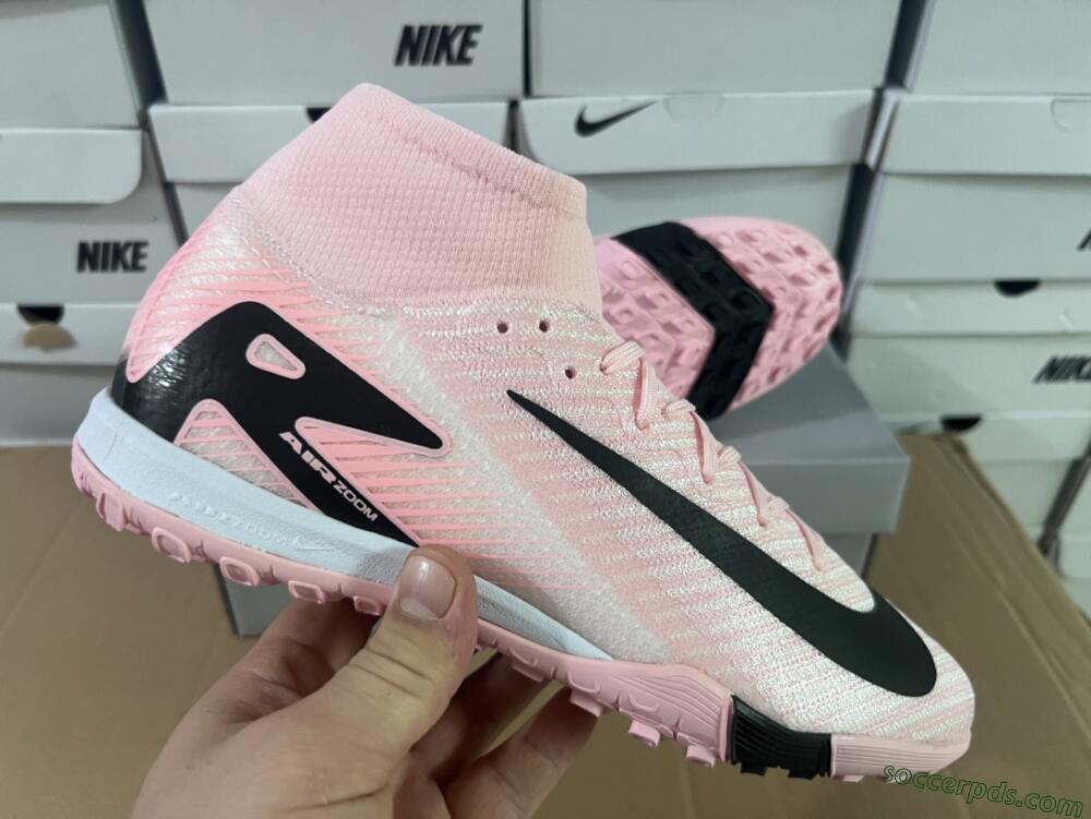 Nike Air Zoom Mercurial Superfly 10 Elite TF High-Tops Football Shoes - Pink/White/Black