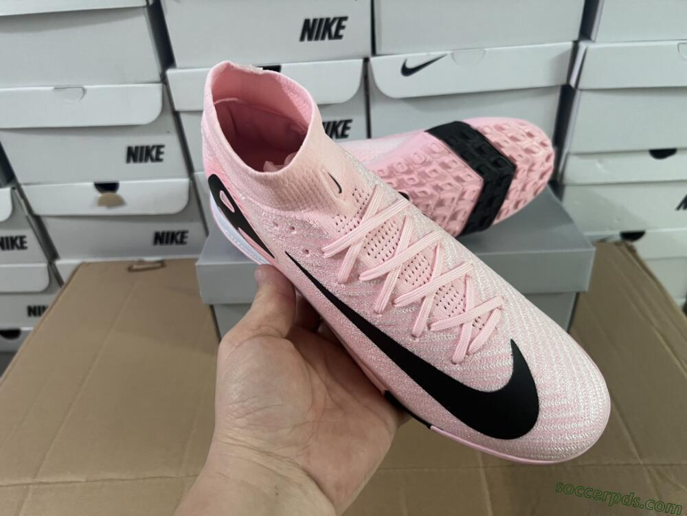 Nike Air Zoom Mercurial Superfly 10 Elite TF High-Tops Football Shoes - Pink/White/Black