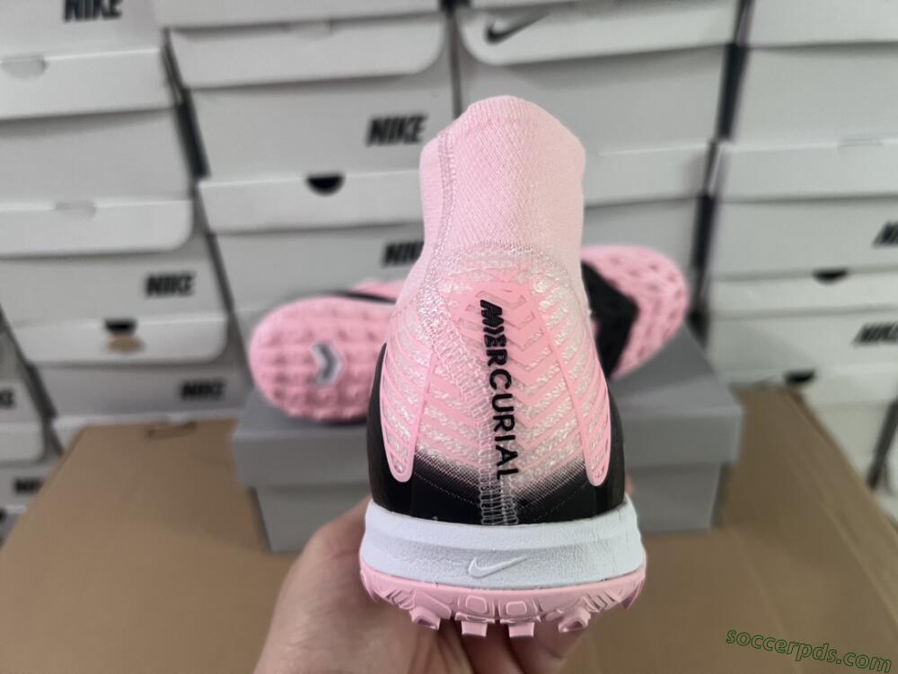 Nike Air Zoom Mercurial Superfly 10 Elite TF High-Tops Football Shoes - Pink/White/Black