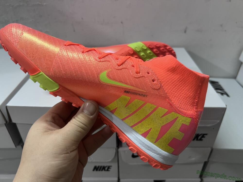 Nike Air Zoom Mercurial Superfly 9 Elite TF High-Tops Football Shoes - Red/Yellow/White