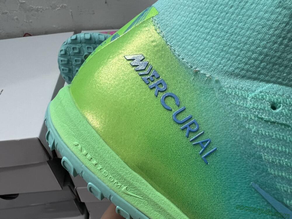 Nike Air Zoom Mercurial Superfly 10 Elite TF High-Tops Football Shoes - Jade/Pink/Blue