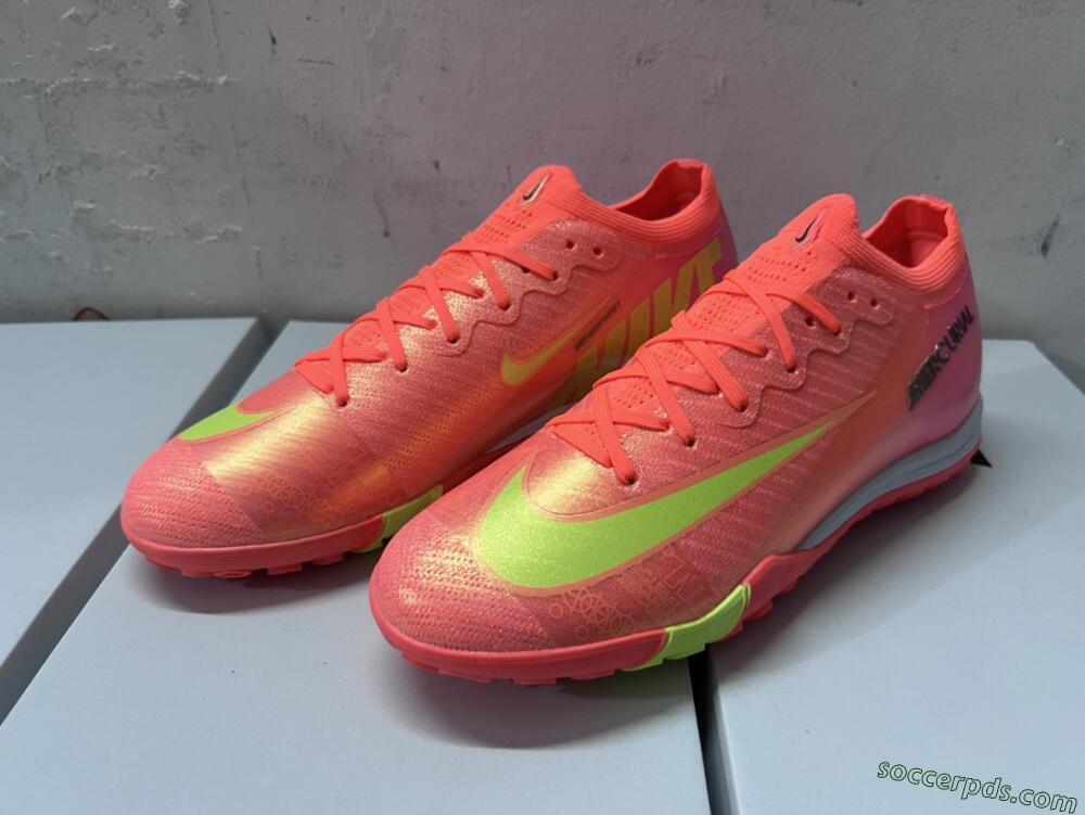 Nike Air Zoom Mercurial Vapor 15 Elite TF Low-Tops Football Shoes - Red/Yellow/White