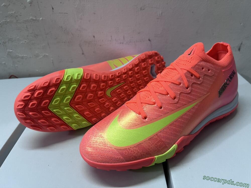 Nike Air Zoom Mercurial Vapor 15 Elite TF Low-Tops Football Shoes - Red/Yellow/White