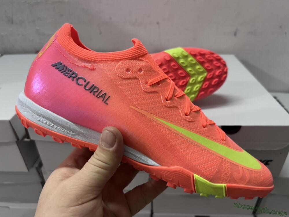 Nike Air Zoom Mercurial Vapor 15 Elite TF Low-Tops Football Shoes - Red/Yellow/White