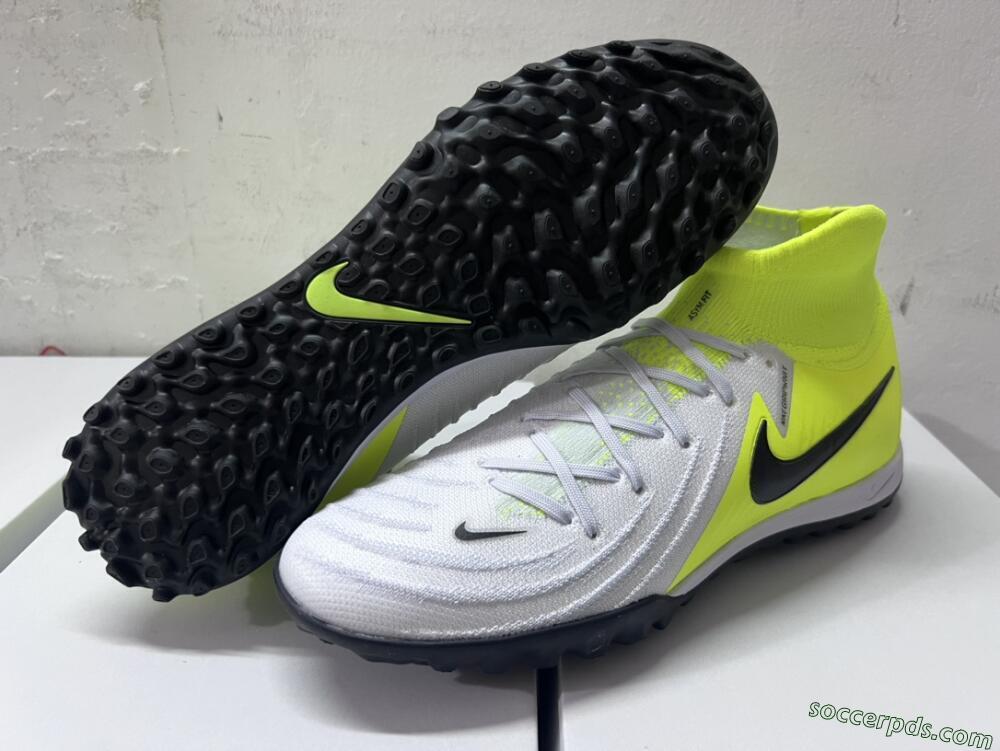 Nike Phantom Luna Elite NU TF High-Tops Football Shoes - Grey/Yellow/Black
