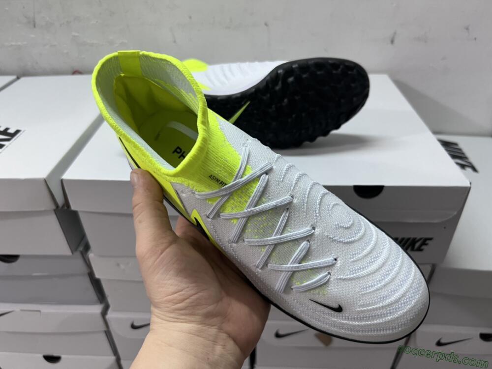 Nike Phantom Luna Elite NU TF High-Tops Football Shoes - Grey/Yellow/Black
