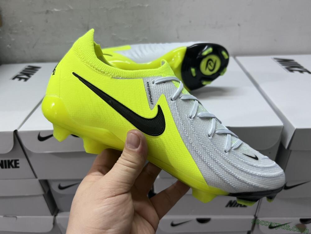 Nike Phantom Luna Elite FG Low-Tops Football Boots - Grey/Yellow/Black