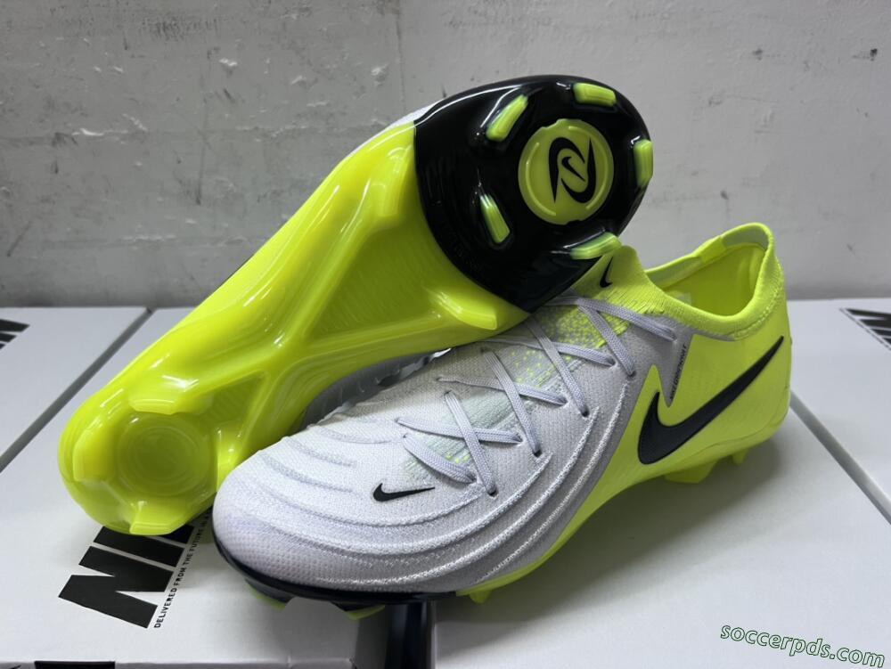 Nike Phantom Luna Elite FG Low-Tops Football Boots - Grey/Yellow/Black