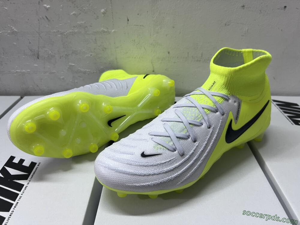 Nike Phantom Luna Elite AG High-Tops Football Boots - Grey/Yellow/Black