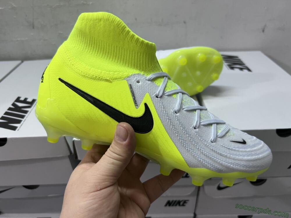 Nike Phantom Luna Elite AG High-Tops Football Boots - Grey/Yellow/Black