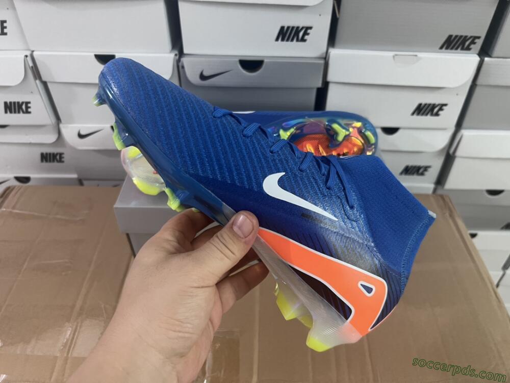 Nike Air Zoom Mercurial Superfly 10 Elite FG High-Tops Football Boots - Blue/White/Orange