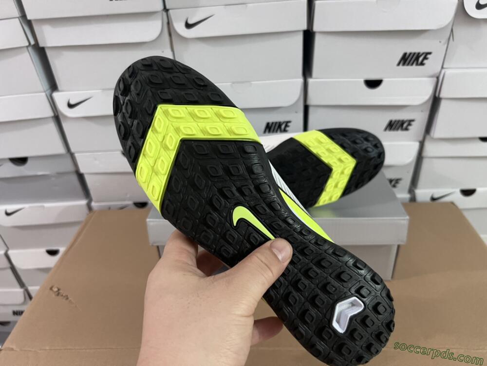 Nike Air Zoom Mercurial Superfly 10 Elite TF High-Tops Football Shoes - White/Black/Yellow