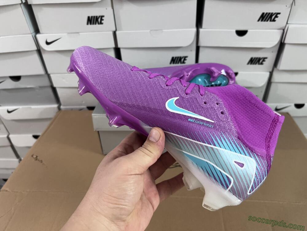 Nike Air Zoom Mercurial Superfly 10 Elite FG High-Tops Football Boots - Purple/Green