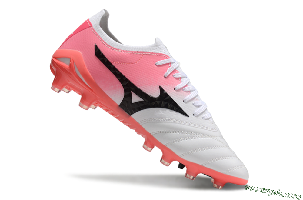 Mizuno Morelia Neo 3 FG Low-Tops Football Boots - White/Black/Pink 5