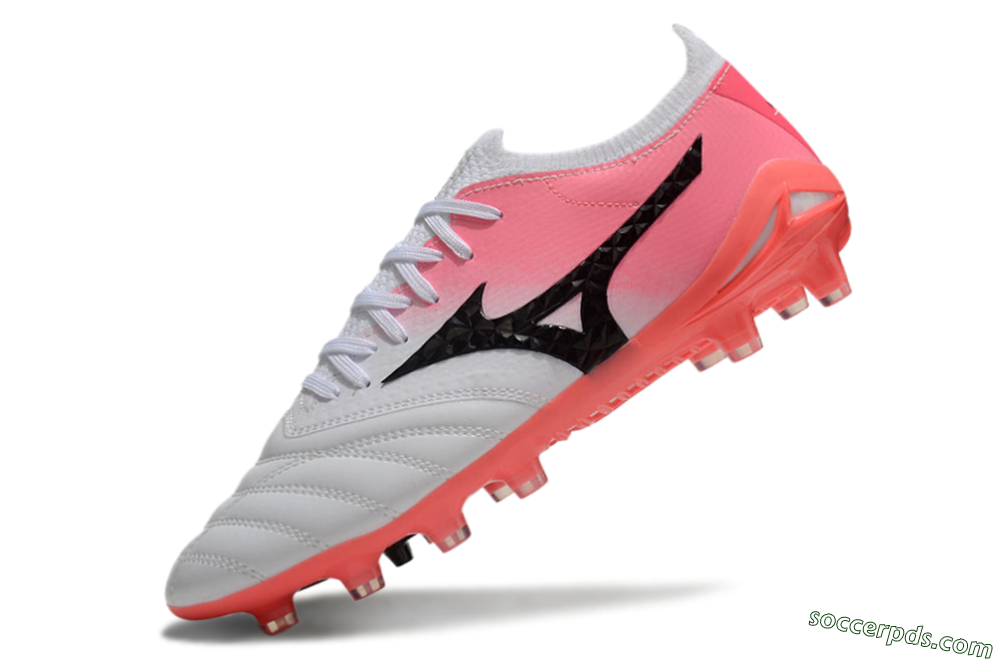 Mizuno Morelia Neo 3 FG Low-Tops Football Boots - White/Black/Pink 6