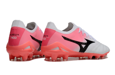Mizuno Morelia Neo 3 FG Low-Tops Football Boots - White/Black/Pink