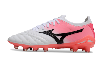 Mizuno Morelia Neo 3 FG Low-Tops Football Boots - White/Black/Pink