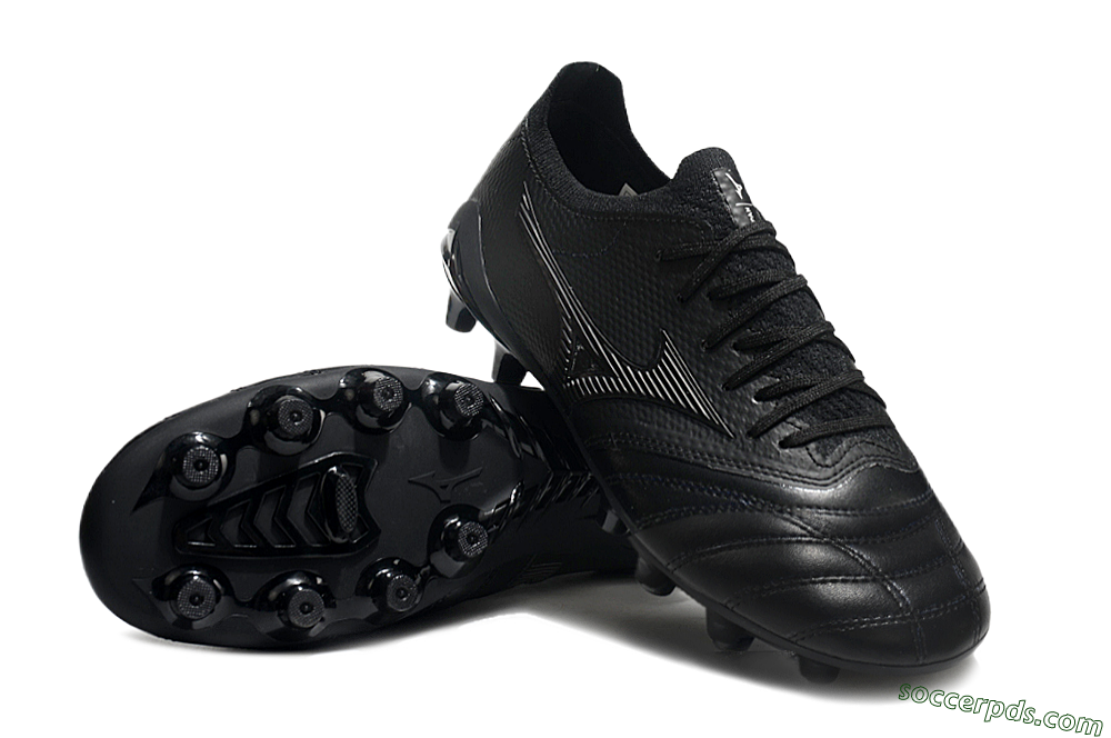 Mizuno Morelia Neo 3 FG Low-Tops Football Boots - Black/Black 4