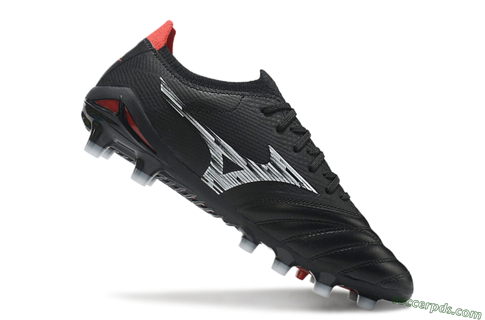 Mizuno Morelia Neo 3 FG Low-Tops Football Boots - Black/White/Red 5