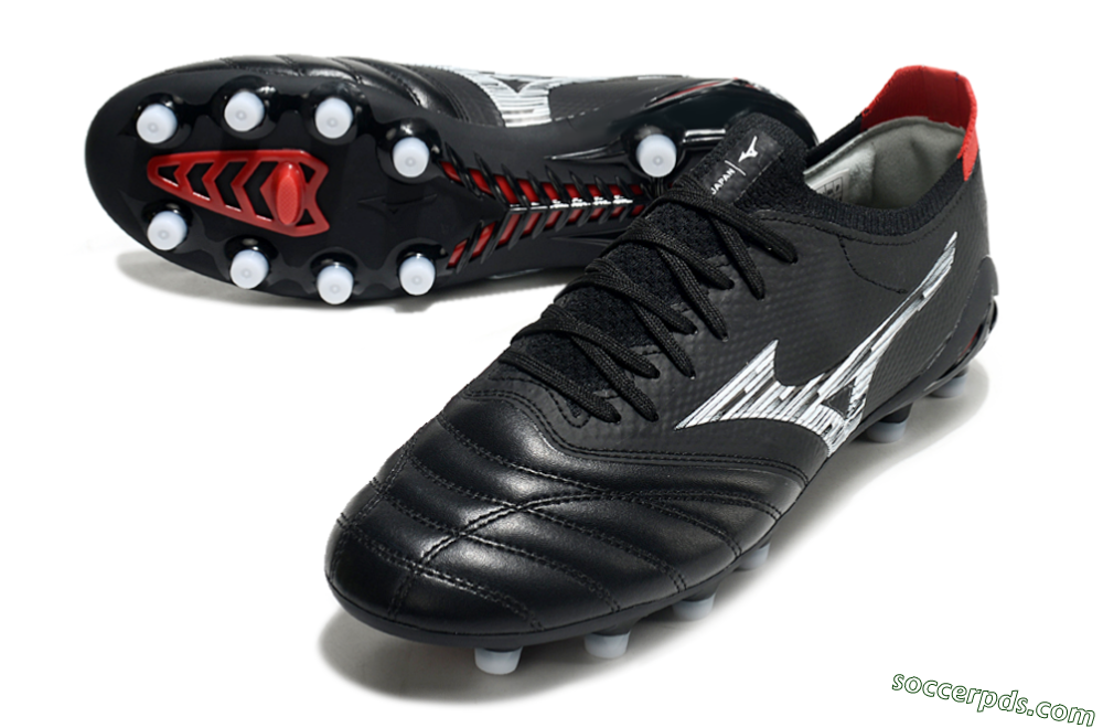 Mizuno Morelia Neo 3 FG Low-Tops Football Boots - Black/White/Red 3